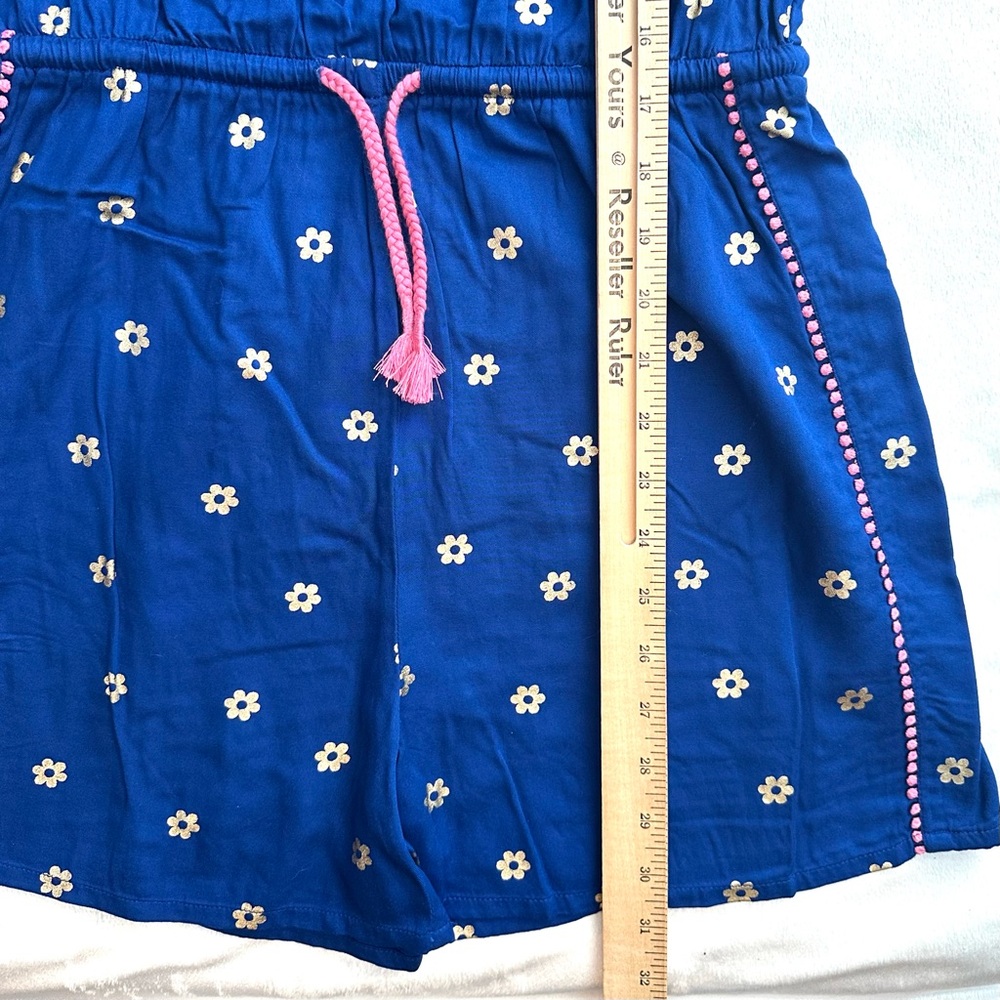 Boden Royal Blue Floral Sleeveless Romper Girls 13-14 Kids Flowers Tank Pink - Picture 5 of 8